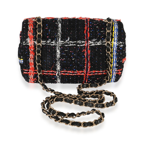 Chanel Black Multicolor Tweed Mini Rectangular Flap Bag - Picture 5 of 7